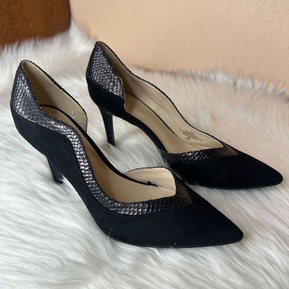 Marc Fisher 'Darnea' Black Pointed Toe Heels Size 5.5 - Picture 1 of 13